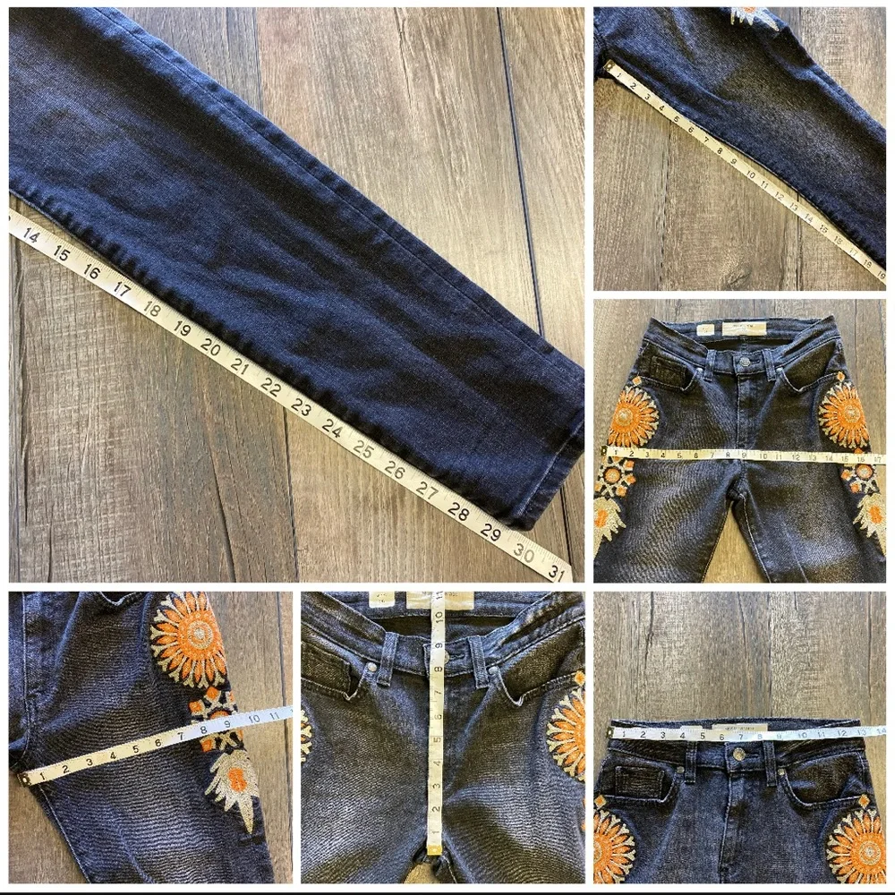 Miss Me Vintage Charlotte Mandarine Blk Org Jeans - Picture 11 of 12
